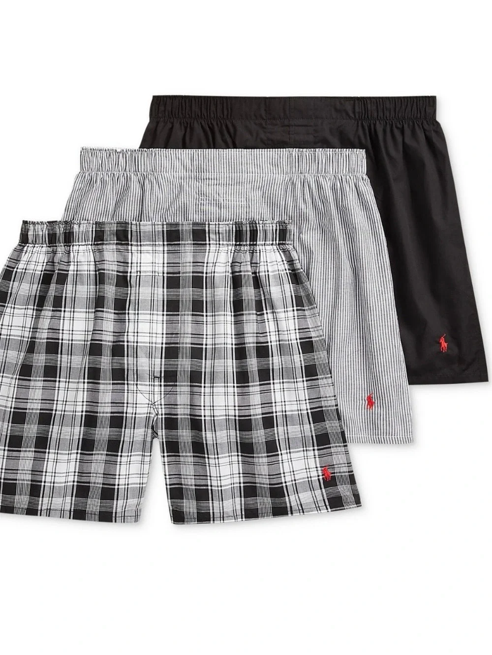 Polo by Ralph Lauren Pack Black & Gray Boxer Shorts - MENS 6 pack